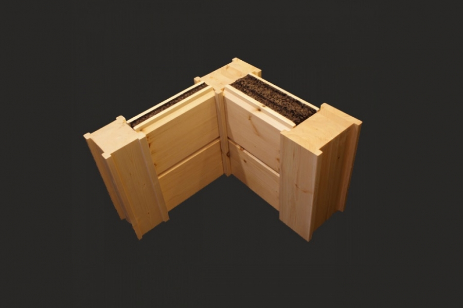 Утепленный клееный брус с пробкой дуба «Corkbeam»
